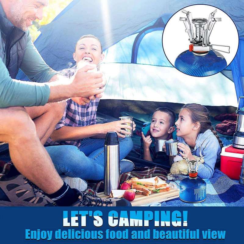 3 Pieces Camping Stove Travel Stove Windproof Backpacking Stove for Outdoor Camping Hiking Cooking