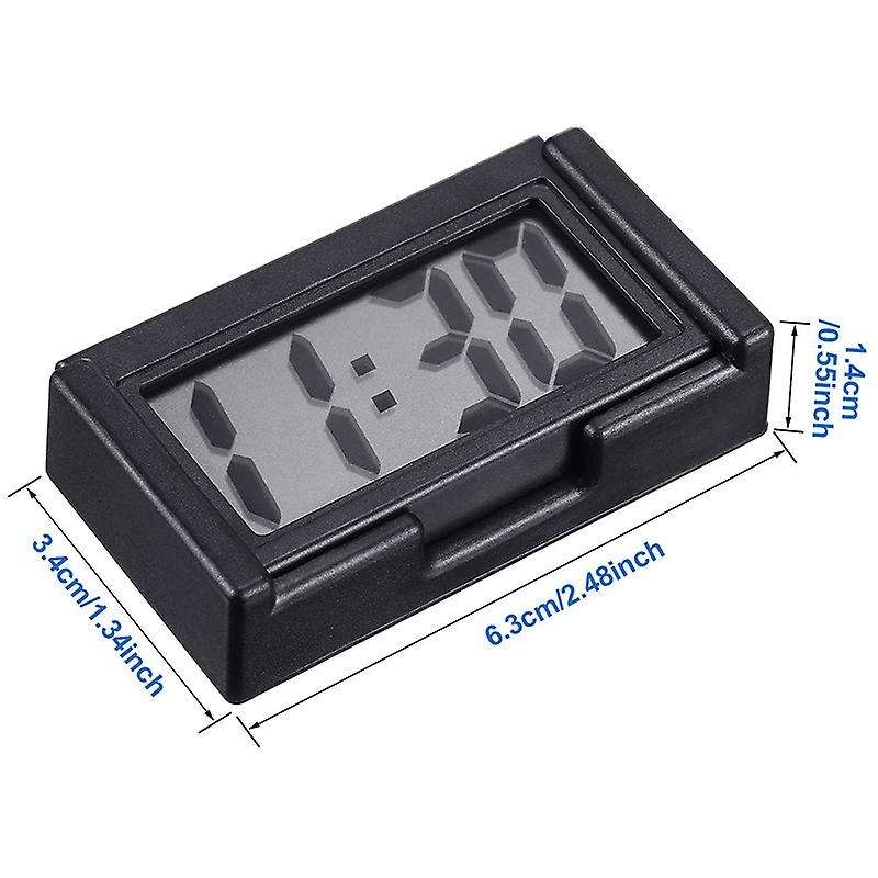 3 Pieces Mini Car Clock Car Dashboard Clock Auto Car Truck Dashboard Time Vehicle Electronic Digital
