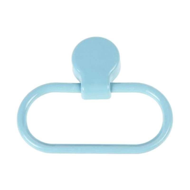 3 Set Oval Towel Ring Holder Self-adhesive for Bathroom Kitchen Accessories, Pink & Blue