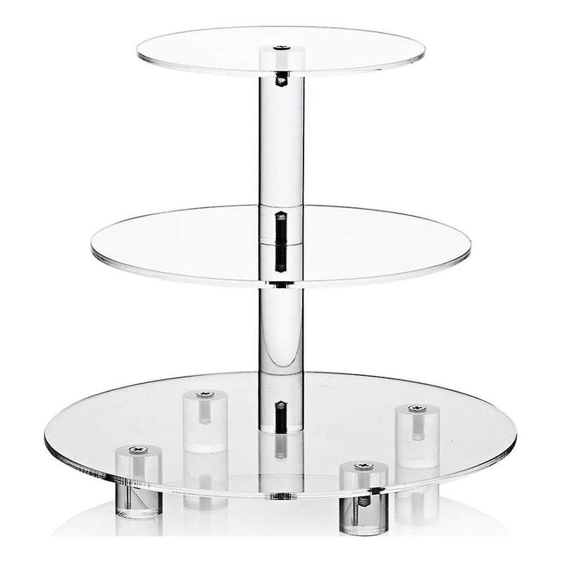 3 Tier Acrylic Cupcake Stand,rounded Cupcake Display Stand for Birthday, Baby Shower,tea Party and W
