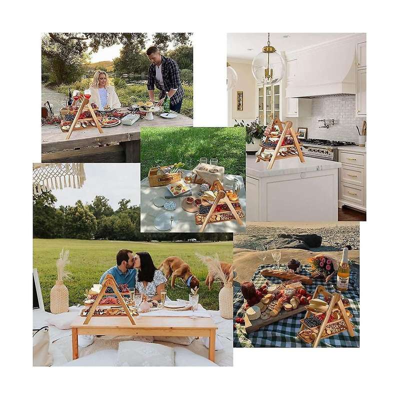 3 Tier Serving Tray Wood Tiered Tray Decor Cake Stand Farmhouse Tiered Tray Party Serving Dishes and