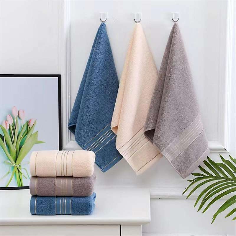 3 Towels Thickened Absorbent Towel Pure Cotton Quick Absorbent Soft Quick Dry Thickened Face Towel
