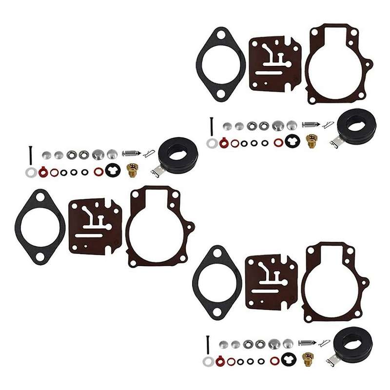 3 X Carburetor Rebuild Repair Kit and Float Fit for Evinrude 396701 65 70 75