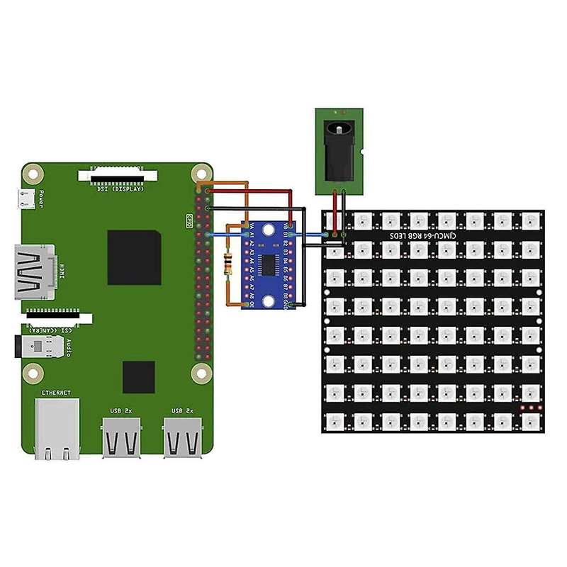 3 x U 64 LED Matrix Panel CJMCU-8X8 Module Compatible with for and for Raspberry Pi