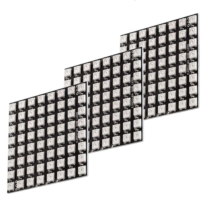 3 x U 64 LED Matrix Panel CJMCU-8X8 Module Compatible with for and for Raspberry Pi