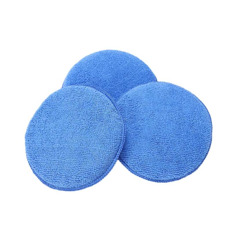 3 X Microfibre Foam Sponge Polish Wax Applicator Pads Car Home Cleaning