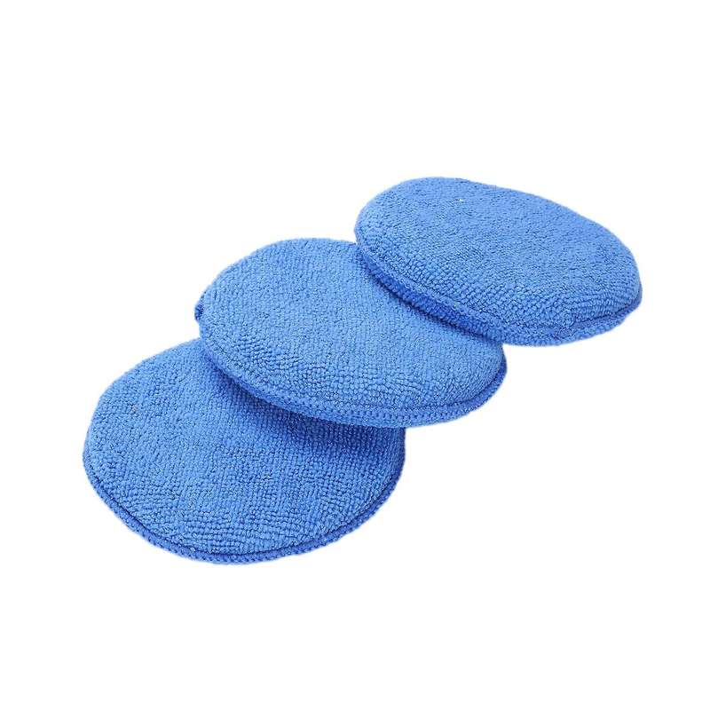 3 X Microfibre Foam Sponge Polish Wax Applicator Pads Car Home Cleaning