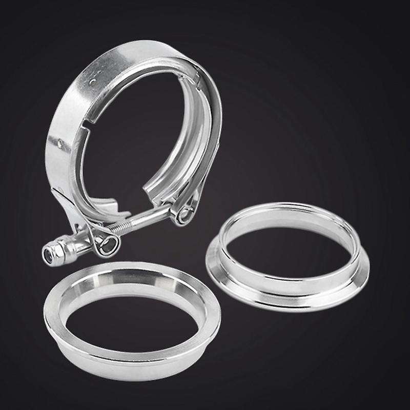 3.5 Inch V Band Clamp Flange Kit V-Band V 3.5Inch Exhaust Pipe Hose Clamp Flange Clamp