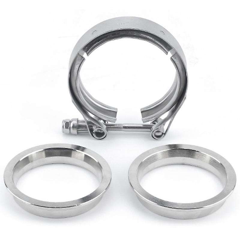 3.5 Inch V Band Clamp Flange Kit V-Band V 3.5Inch Exhaust Pipe Hose Clamp Flange Clamp