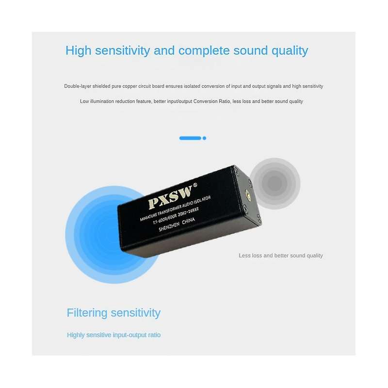 3.5mm Aux Audio Noise Filter Audio Isolator Current Sound Noise Isolator to Eliminate Audio Noise Co