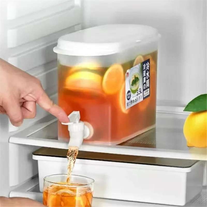 3.5L Large-Capacity Cold Water Bottle, Cold Water Bottle with Faucet, Refrigerator and Iced Drink Bo