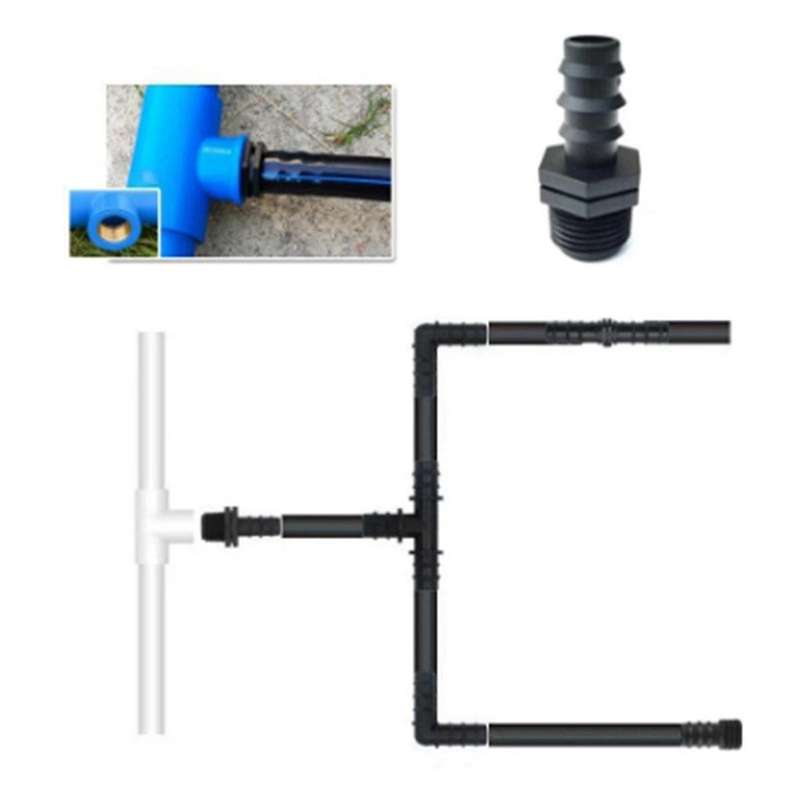 3/4 Female Male Thread to Garden Hose Barb Connector 16mm Plastic Hose Fitting Irrigation Pipe