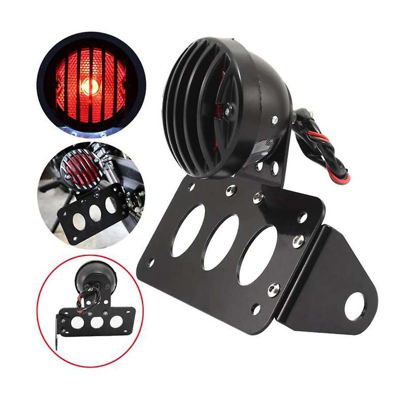 3/4 Inch Motorcycle 12V LED Brake Tail Light License Plate Bracket Tail Light for Nightster