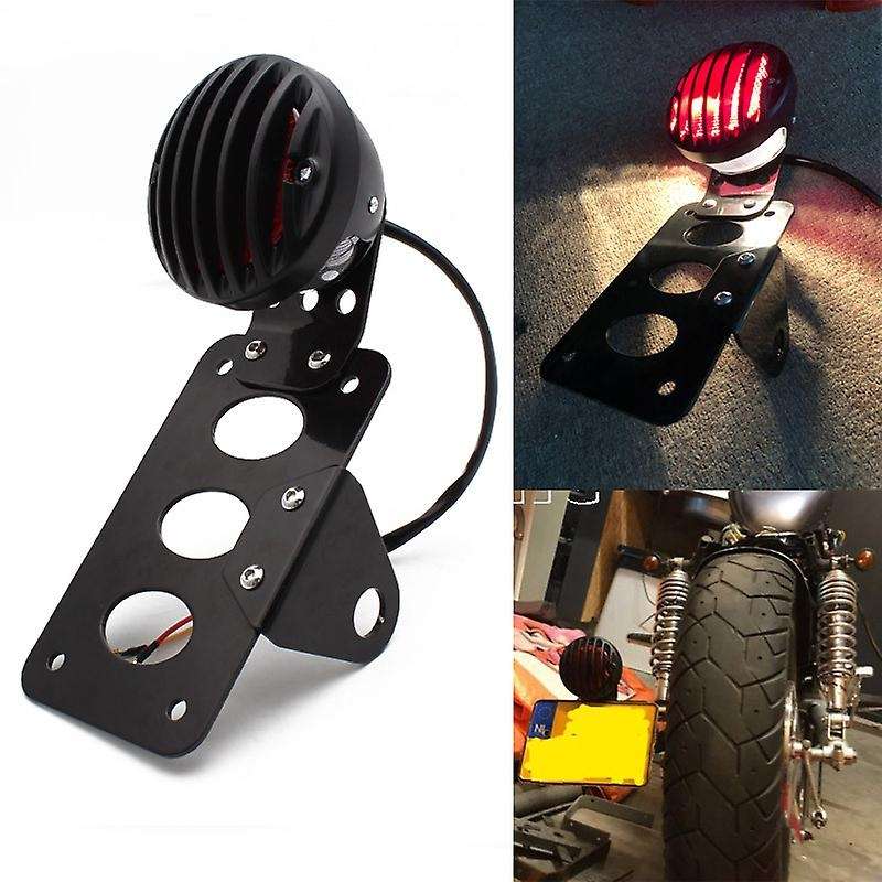 3/4 Inch Motorcycle 12V LED Brake Tail Light License Plate Bracket Tail Light for Nightster