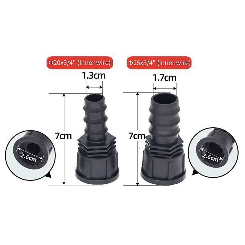 3/4 Female Male Thread to Garden Hose Barb Connector 20mm Plastic Hose Fitting Irrigation Pipe