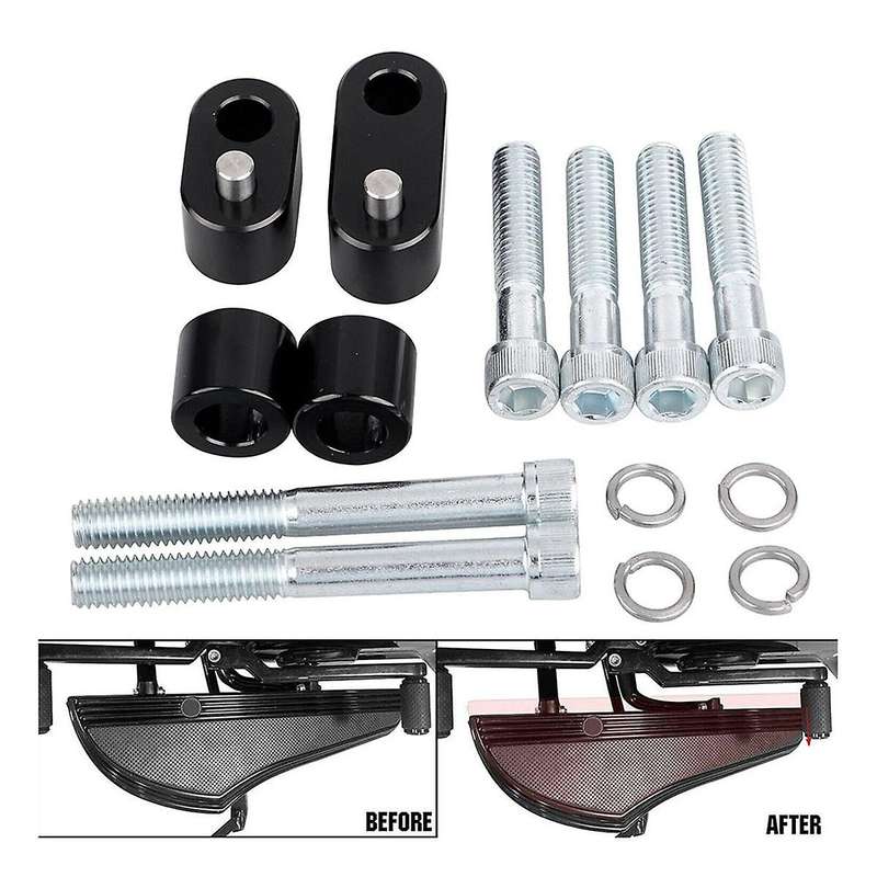 3/4 Inch Front Driver Floorboard Spacer Extension Kit for Fl Trike 2009-2013