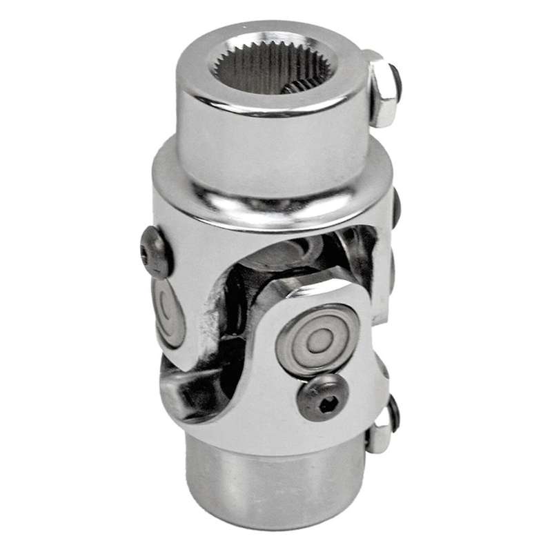 3/4IN 36 Spline X 3/4IN DD Steering Universal Joint Chrome Single U Joint Shaft / U Joint Coupler /