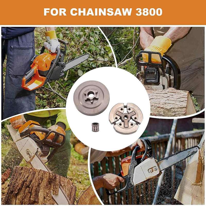 3/8 Clutch Drum & Clutch & Needle Bearing Fit for Chinese Chainsaw 3800