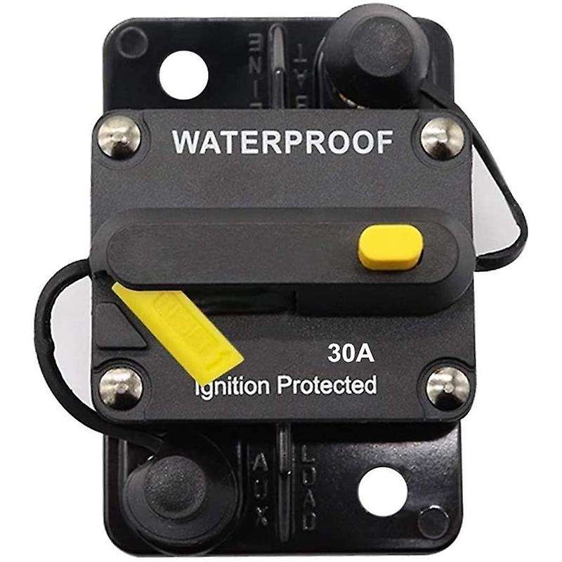 30 Amp Circuit Breaker 12V- 48V DC Manual Reset for Trolling Motor Rv Marine Boat Vehicles System Pr