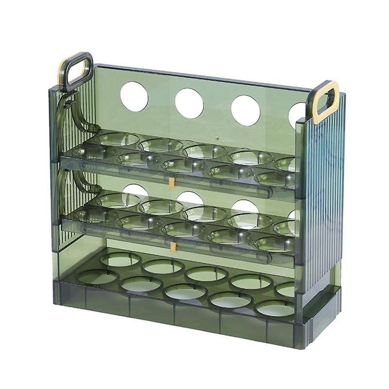 30 Grids Egg Storage Box Egg Case Holder Large Capacity Egg Tray Organizer with Handle Egg Container