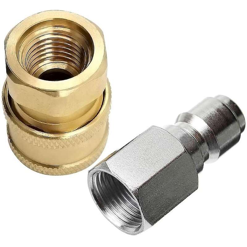 3/8 Inch NPT Stainless Steel Male and Female Quick Connector Kit Pressure Washer Adapters,5000 PSI R