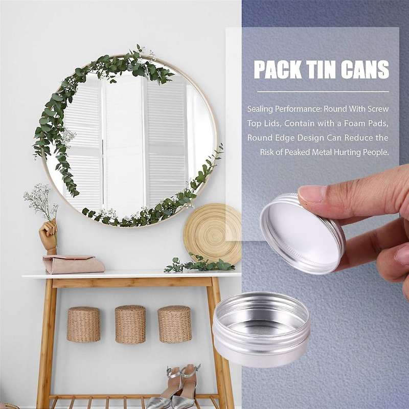 30 Pack Screw Top Lip Balm Tins Containers Lids (1oz)