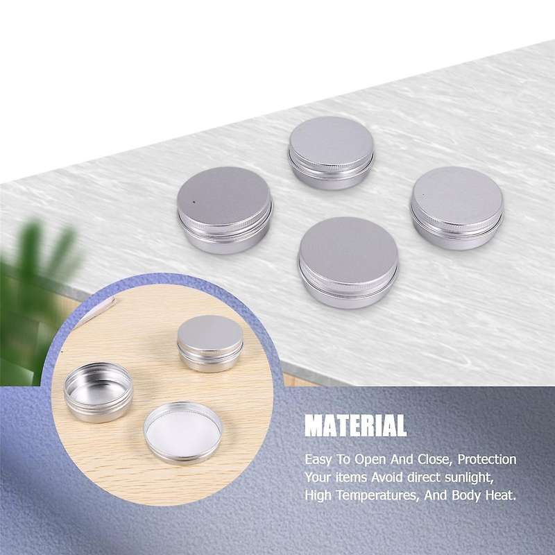 30 Pack Screw Top Lip Balm Tins Containers Lids (1oz)