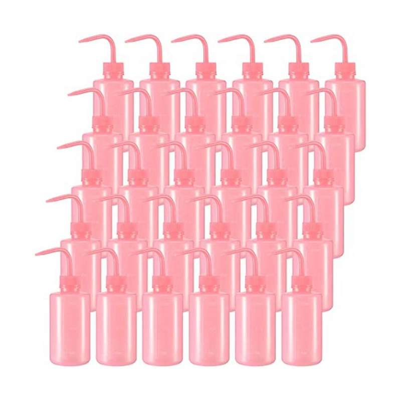 30 Pcs 250 Ml Pink Tattoo Wash Bottle Narrow Mouth Squeeze Bottles Succulent Watering Bottle Water S