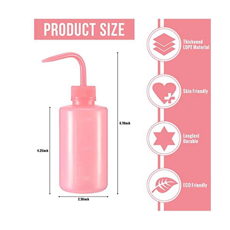 30 Pcs 250 Ml Pink Tattoo Wash Bottle Narrow Mouth Squeeze Bottles Succulent Watering Bottle Water S