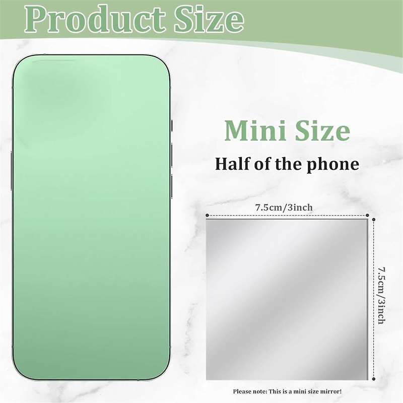 30 PCS Acrylic Mini Mirror Tiles Self Adhesive, 3 Inches Square High-Definition Tiny Mirror Tiles fo