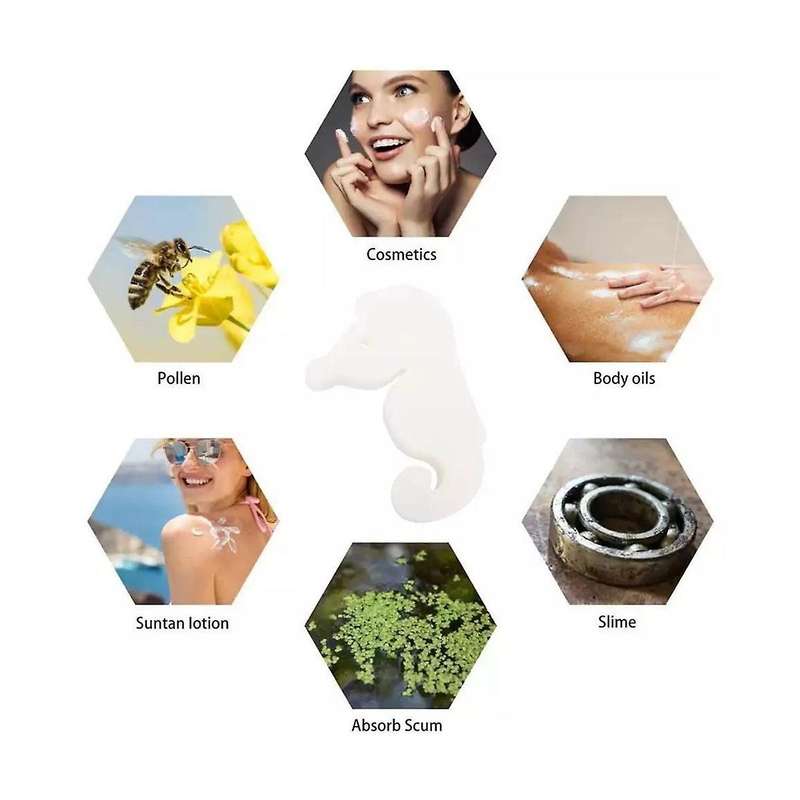 30 Pcs Oil-Absorbing Sponge Duck Shaped Convenient Scum Removal Sponge for Hot Tubs Swimming Pools