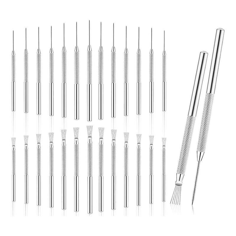 30 Pcs Clay Ceramic Needle Tools and Pottery Feather Wire Texture Tool, Pottery Sculpture Detail Too