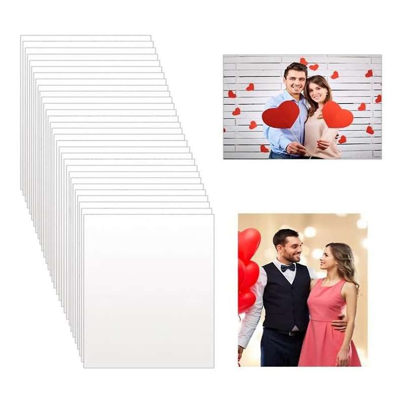 30 PCS Sublimated Aluminum Photo Blanks Heat Transfer Metal Photo Plates 0.45mm for DIY Printing Liv