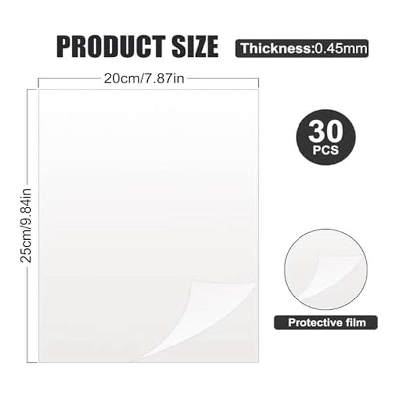 30 PCS Sublimated Aluminum Photo Blanks Heat Transfer Metal Photo Plates 0.45mm for DIY Printing Liv