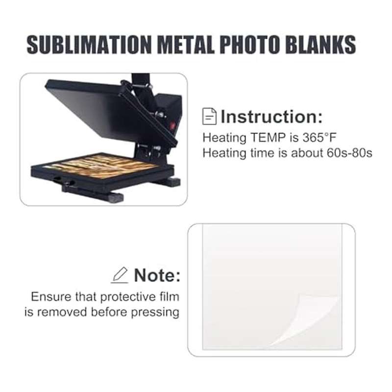 30 PCS Sublimated Aluminum Photo Blanks Heat Transfer Metal Photo Plates 0.45mm for DIY Printing Liv