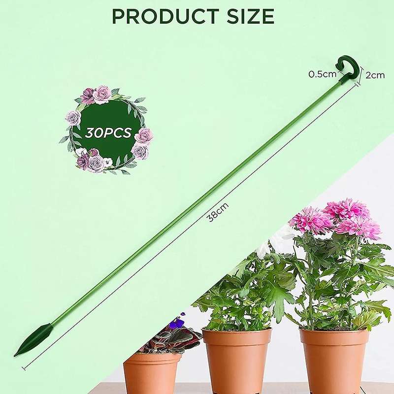 30 Pcs Plant Support Garden Flower Support with a Stem for Climbing Mesh for Vegetables, Flowers, P