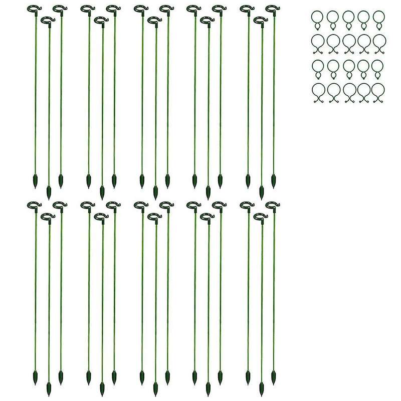 30 Pcs Plant Support Garden Flower Support with a Stem for Climbing Mesh for Vegetables, Flowers, P