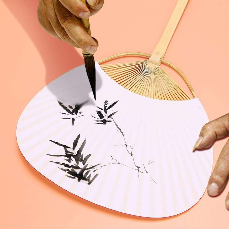 30 Pcs/lot Wedding White Paddle Fan for Wedding Decoration