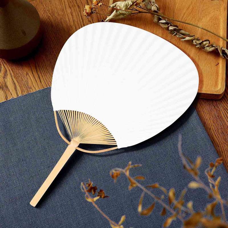 30 Pcs/lot Wedding White Paddle Fan for Wedding Decoration