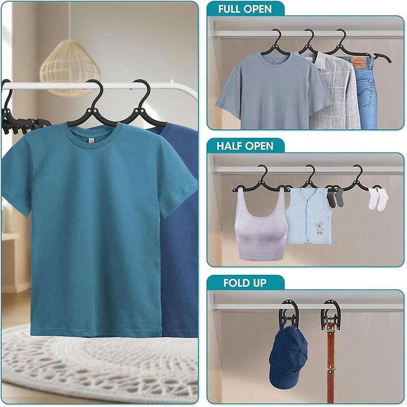 30 Pcs Travel Hangers Portable Foldable Travel Hanger Organizer, Accessories Essentials for Travelin