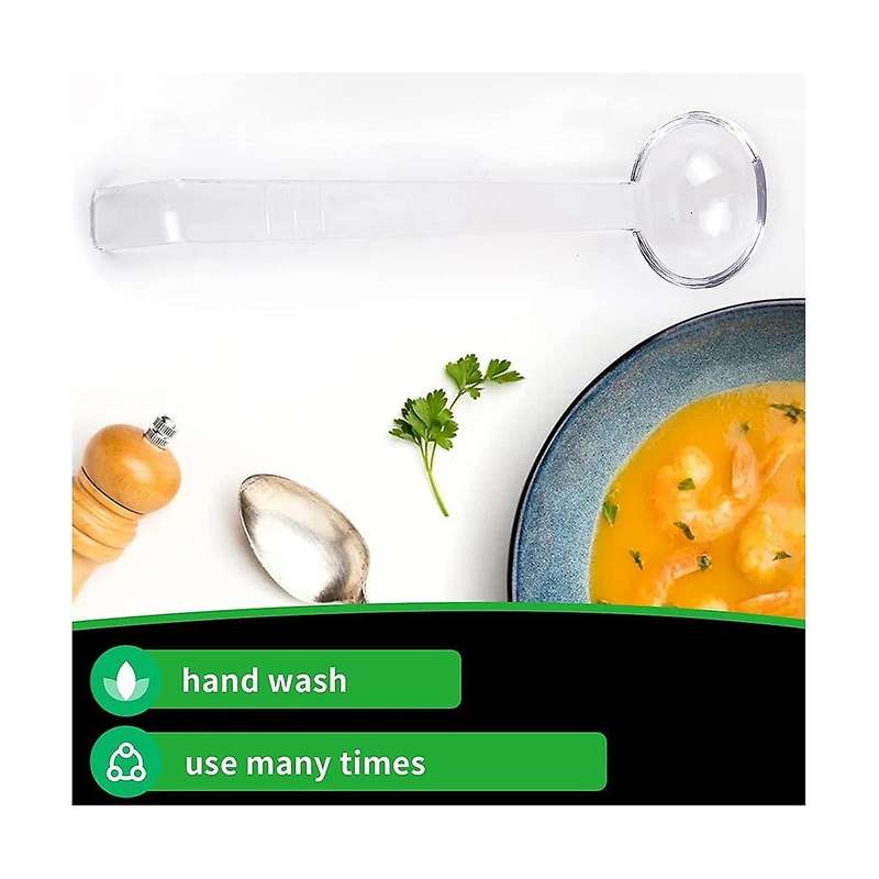 30 Pieces Clear Small Ladles for Sauce Long Punch Plastic Dressing and Sauces Ladles
