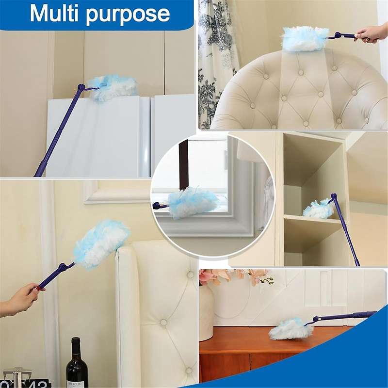 30 Pieces Duster Refills with 2 Long Handle, Disposable Duster Refills Compatible for