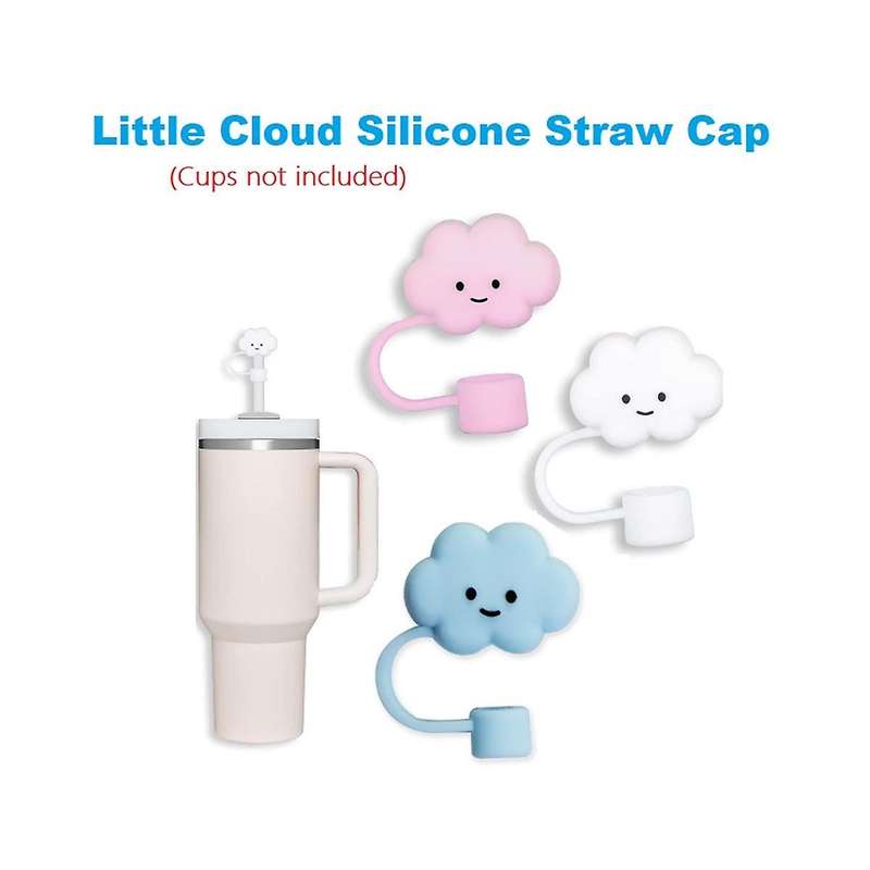 30&40Oz Tumbler Straw Cover 8mm Cloud Shape Straw Covers Cap Cute Silicone Cloud Straw Covers, Straw