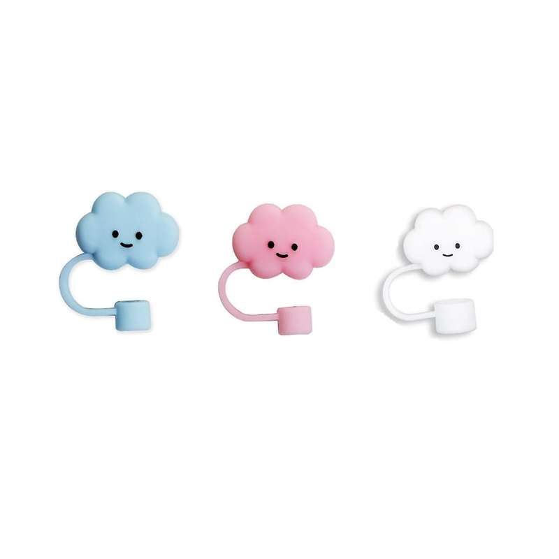 30&40Oz Tumbler Straw Cover 8mm Cloud Shape Straw Covers Cap Cute Silicone Cloud Straw Covers, Straw