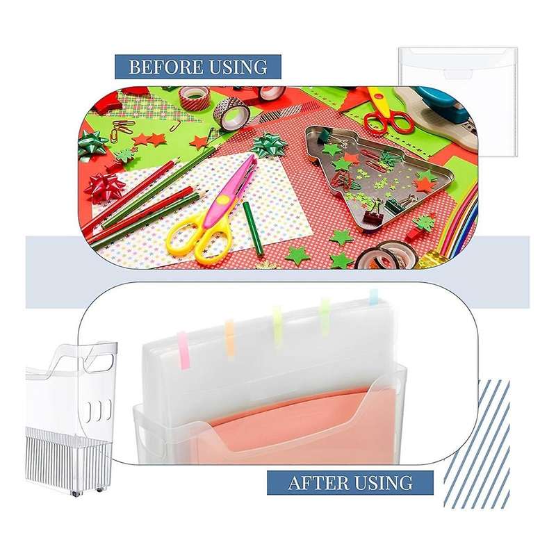 30.48x30.48 cm Storage Box with Labels and 2Scrapbook Paper Storage Craft Paper Organizer Plastic St