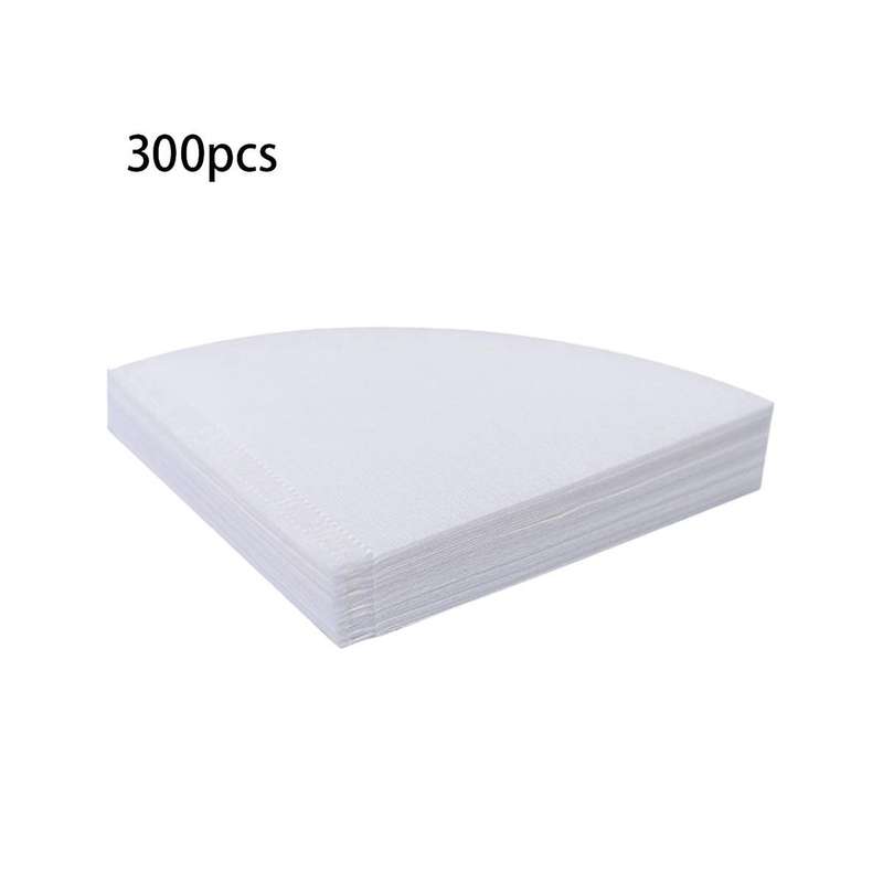 300 Coffee Filter Paper Coffee Machine Filter Paper Hand-washed Filter Cup Paper Drip Pot Fan-shaped