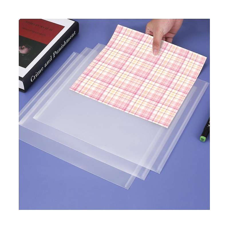 30.48x30.48cm Paper Storage, 50pcs Clear Scrapbook Paper Storage Organizer Box for Paper Drawing Pho