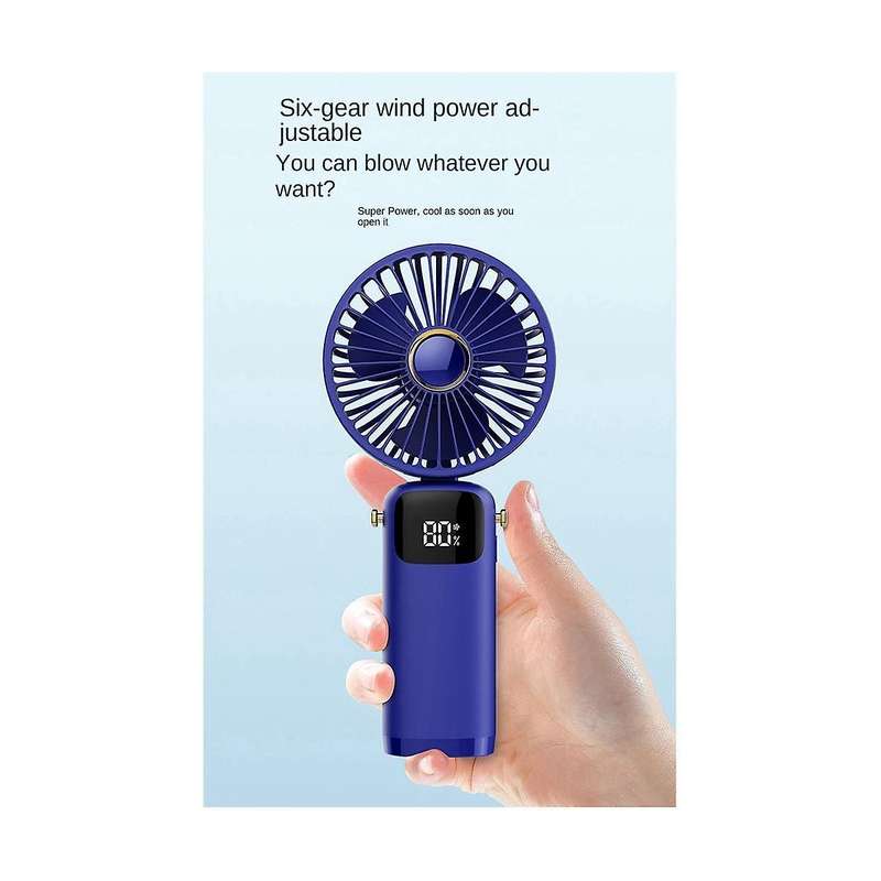 3000mah Summer Handheld Fan Portable Folding Fan Usb Charging High Wind Power Fan with Led Screen fo
