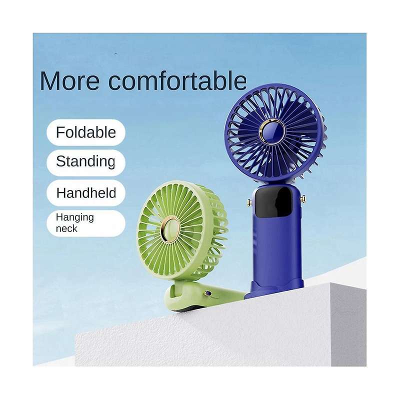 3000mah Summer Handheld Fan Portable Folding Fan Usb Charging High Wind Power Fan with Led Screen fo