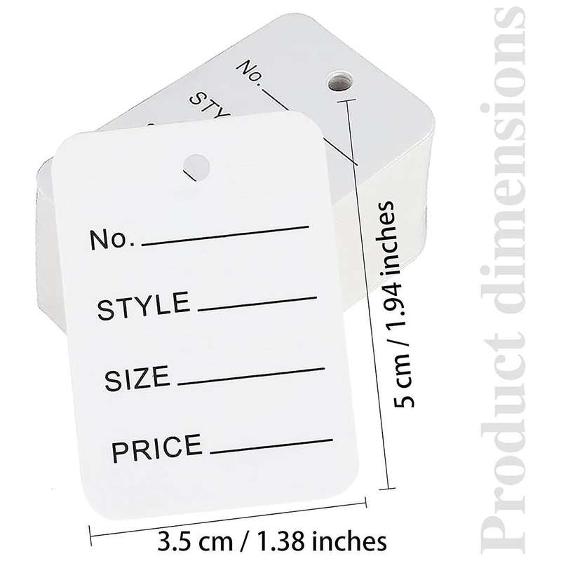 3000 Price Tags, 4.9cm X 3.5cm White PaperLabels Clothes Size Tags, Make Labels Clothing Labels